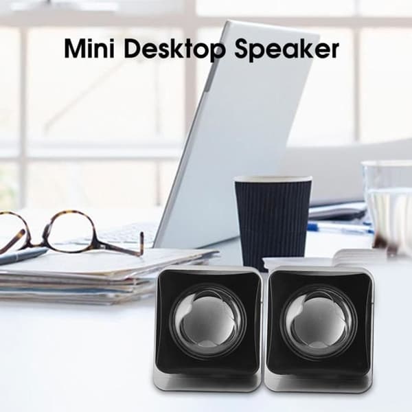 Zerone Computerhøjttaler Mini Kablet Stereo Musikhøjttaler til Desktop Laptop USB2.0 System