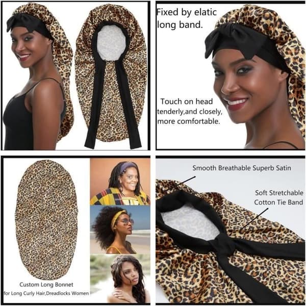 (Leopardtrykk) Nattlue - Sateng - Leopardtrykk - Elastisk - Komfortabel - Hårvern Leopard print