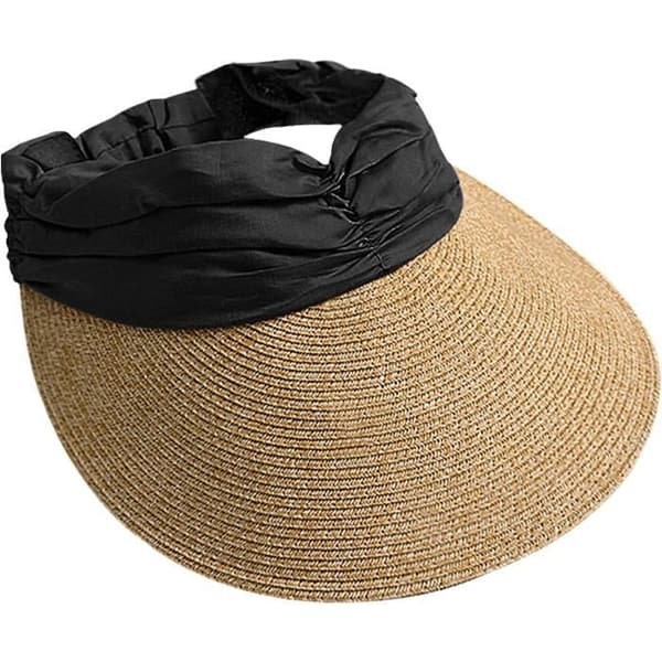 Solhat - Kvinder - Strå - Anti UV - Bred Skygge - Chic Black