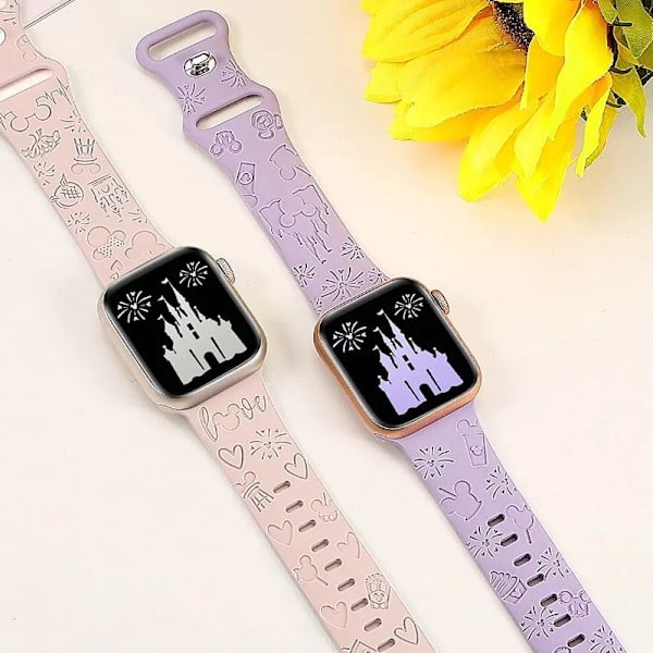 Disney Mickey Strap för Apple Watch Band 44mm 49mm 45mm 42mm 41mm 40mm 38mm Silikonarmband för Iwatch 8 7 6 5 4 3 Se Ultra 4 42mm 44mm 45mm 49mm