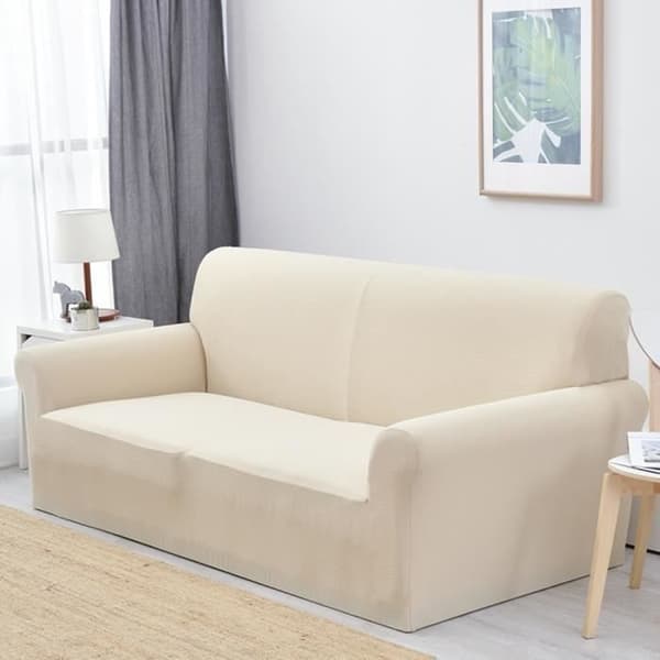 Elastiskt sofföverdrag - Vattentätt överdrag - 3-sits - Beige Beige