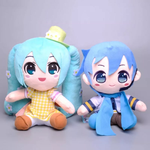 20CM Ny Anime Hatsune Miku Solblomma KAITO Figur kawaii Figurer Modellleksak Plyschdockor Dekoration födelsedag Julklappar 20CM miku