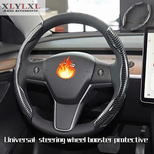 (matt kolfiber) Universal Antisladd rattbooster cover Modifierad tillbehör dekoration för Tesla Model 3 YSX matte Carbon fiber