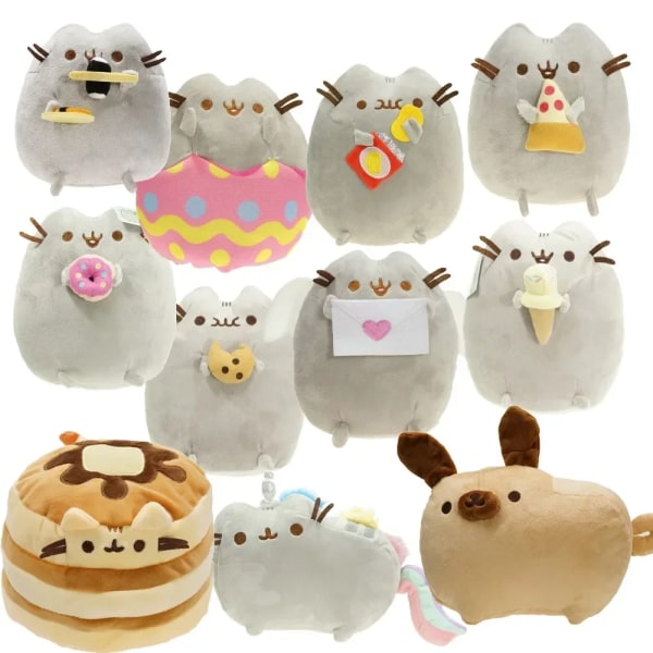 15 cm Kawaii Pusheen Barn Plysch Leksaker Tecknad Anime Figurer Kex Munk Regnbåge Katter Födelsedag Julklappar Rumsdekoration Pizza cat 15cm