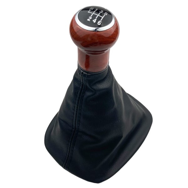 För Volkswagen VW Passat B5 B5.5 1998 1999 2000 2001 2002 2003 2004 2005 Växelspaksknopp med kragar Spak Växel damask Boot-6 Speed Black B 6 Speed  Black B