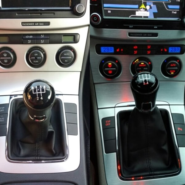 Växlingsknapp Spak Skifter Stick Damask Boot Cover Krage För Volkswagen VW Passat B7 2011 2012 2013 2014 2015 Car Styling-Combo 5 Speed Combo 5 Speed
