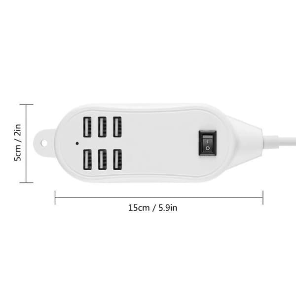 USB Strømskinne HUB Oplader 25W 5A Elektrisk Strømskinne USB Strømadapter Oplader Til iPad iPhone Samsung