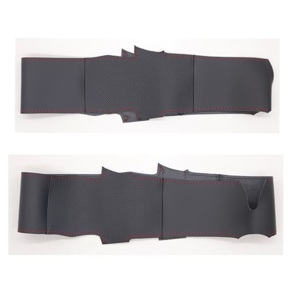(Sort tråd) Sort kunstlæder ratdæksel til Chevrolet Spark 2011-2015 Spark (RU) 2020-2021 Daewoo Matiz (KR) 2010 Black Thread