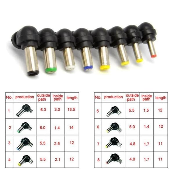 Billader for Laptop, 80W Universal DC Strømadapter for Laptop
