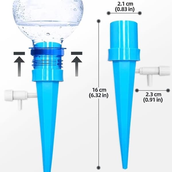 (Vit) Bevattningssystem - Droppbevattningsflaska - Justerbar bevattning - Plug-in ventil - Vit White