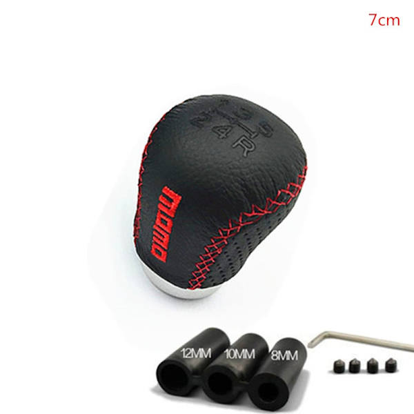 Universal växelspaksknopp för TOYOTA för Renault för Citroen Läder Manuell växelspaksstift POMO AT MT ARM-7cm Röd 7cm Red