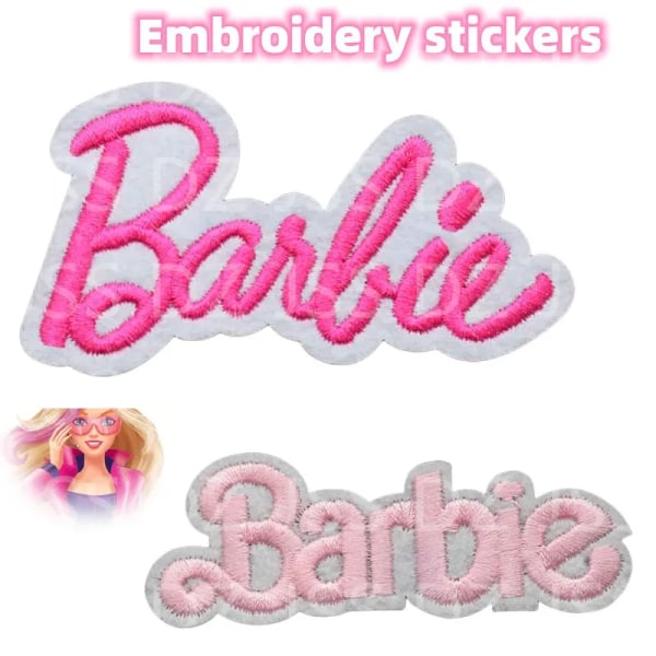 5 st/10 st Barbie brevbrodyrklistermärken Cartoon Princess Stryk på kläder Patches Badge Barn Hållapp Kläder klistermärken new new 4 5pcs