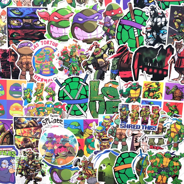 50 st Teenage Mutant Ninja Turtles TMNT Söta karaktärsdekaler Roliga tecknade Estetiska Laptop Bilmix Anime Sticker Kid Toy 4