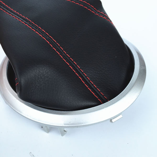 För Suzuki Swift MK2 2005 2006 2007 2008 2009 2010 Växelspaksknopp Stövel Damm Cover Krage Ram Röd/Svart Stitch-Grå Gray