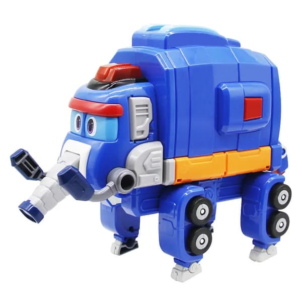 Ny Transformasjonsleke Gogo Dino Transformert Elefant Redningsbase Med Lyd Transformasjon Elefant Redningsbil Leke for Barn