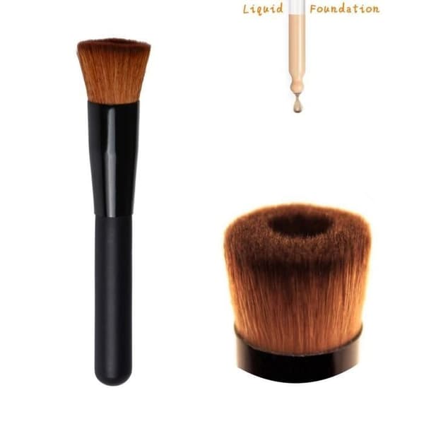 Professionell multifunktionell sminkborste: flytande foundation, concealer, puder, rouge...