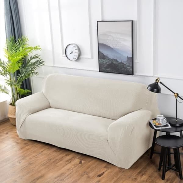 (Beige) Sofatrekk - AZ KING - Stretch - Beige - 3-seter - Vaskbart Beige