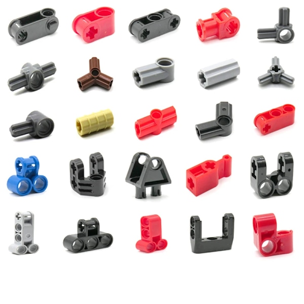 Teknisk drivring Universal Joint Axle och Pin Connector med hål Block MOC High-Tech Byggstenar Leksak Ersättningsdelar 87408 20pcs