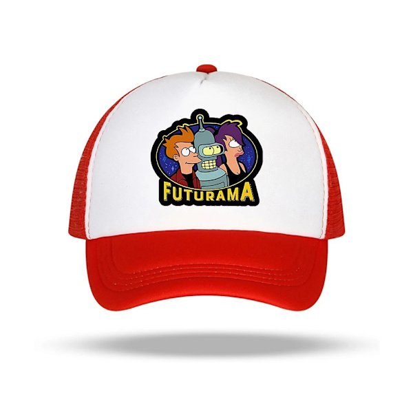 Futurama Cap Pojkar Flickor Tecknadt print Mesh Cap Kawaii Solhatt Söt Anime Utomhus Casual Sport Cap Barnfödelsedagspresenter FCWL18 adult