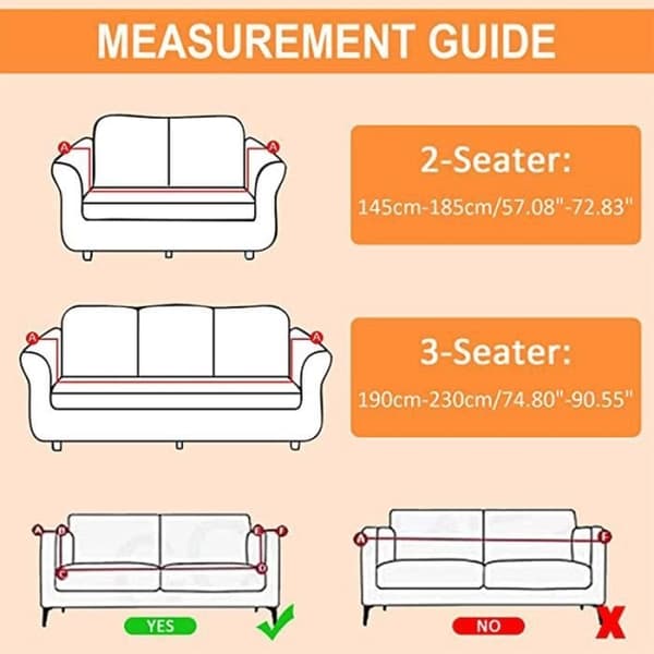 2-seters sofatrekk, elastisk sofabeskyttelse, fullt sofatrekk, sofapute (stil 4)