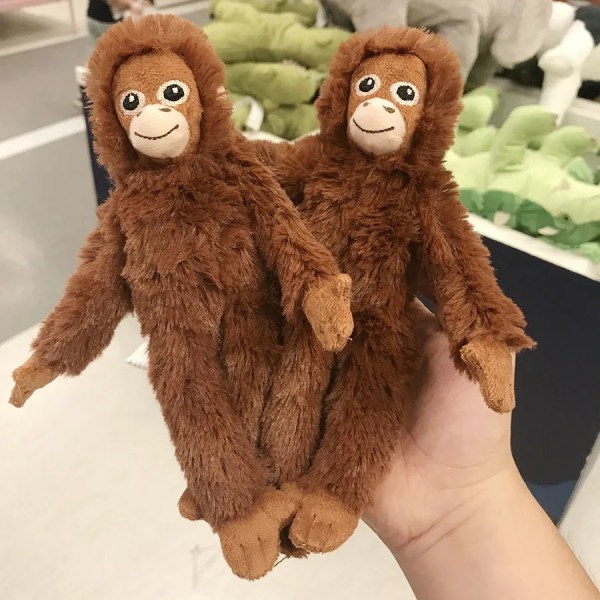 YIJA Röd Gorilla Orangutanger Pongo Apa Plysch leksak stoppad docka Tecknad Djungel Skogsdjur Baby sovmorgon Pojke Flicka Present 60cm big doll