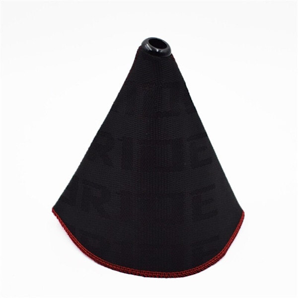 JDM Style High Quality Hyper Tyg Shifter Boot Racing Shift Knop Cover Kragar för Universal Car med röda sömmar - brud svart bride black