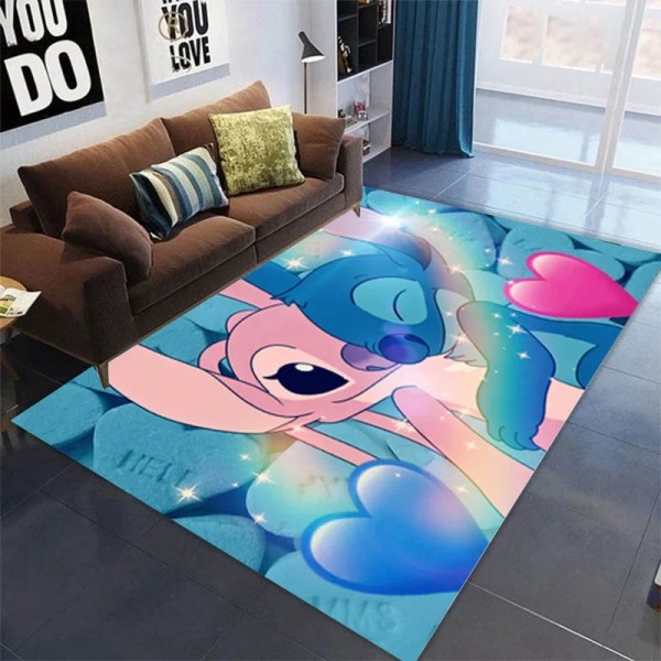 Stitch Disney Matta Ny printed Vardagsrum Sovrumsmatta Kreativ Tecknad Anti-halk Barn Krypmatta Heminredning STITCH-2 160X200cm