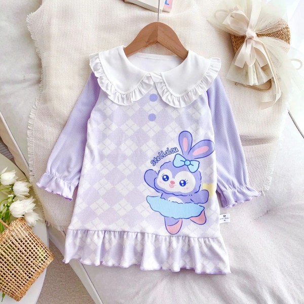 Anime Barn Nattlinne Bekväm klänning Loungewear Pyjamas Andas Casual Princess Kjol Kawaii Toddler Hemkläder Present Princess 17 100cm