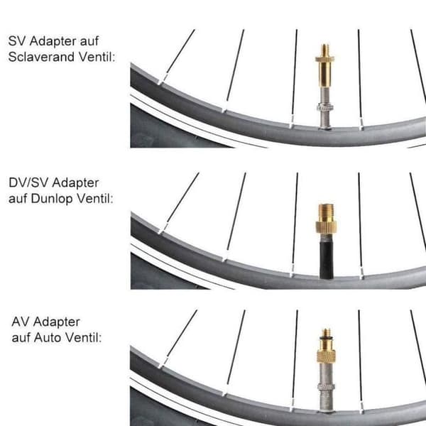 15 stk. Ventiladaptersæt DV AV SV Ventiladapter til Cykeldækpumpe Luftpumpekompressor