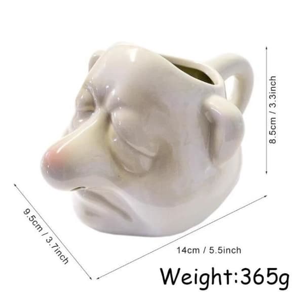 (Vit) Äggseparator - Rolig - Keramik - Vit - 14x9,5x8,5cm - Perfekt present White