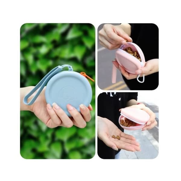 Silikonepose - Ikke Specificeret - Pakke med 2 - Himmelblå & Lys Pink - Til Hunde og Katte - Lommeformat