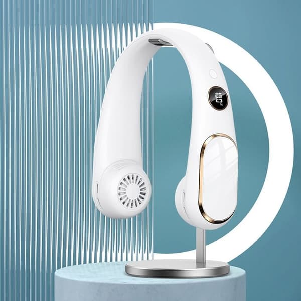 USB Elektrisk Halsventilator Bærbar Hængende Halsventilator 360 Bladløs Køleventilator VENTILATOR