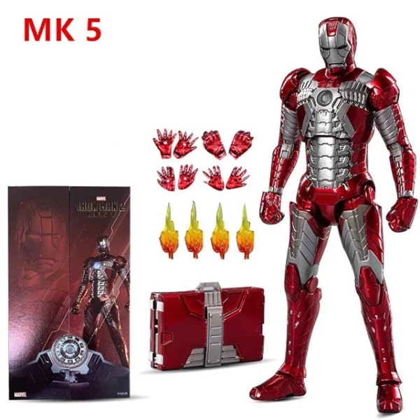 ZD Toys Iron Man Series Joint Movable MK1 MK2 MK3 MK4 MK5 MK6 MK7 MK42 MK43 MK50 Film Action Figur 7 Inches Mark Dolls ZD MK5