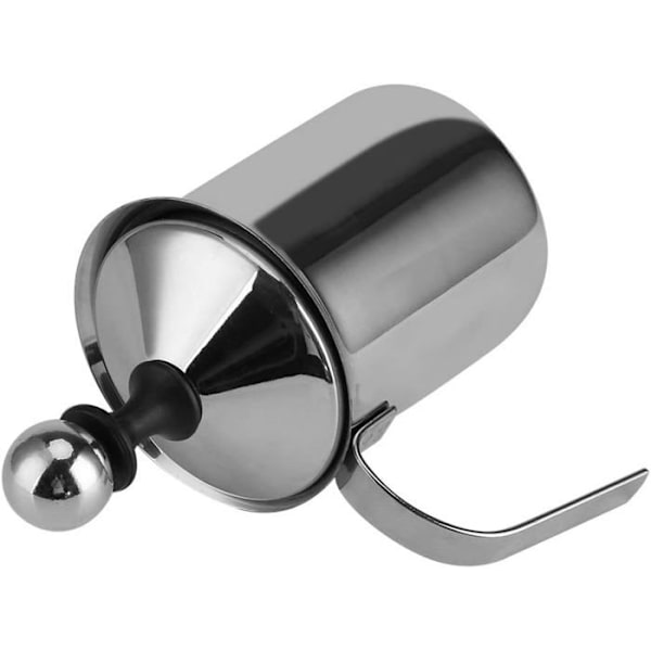 Dobbelt Mesh Mælkeskummer til Kaffe, Rustfri Stål Kop, Flødeskummer, Cappuccino, 400ml