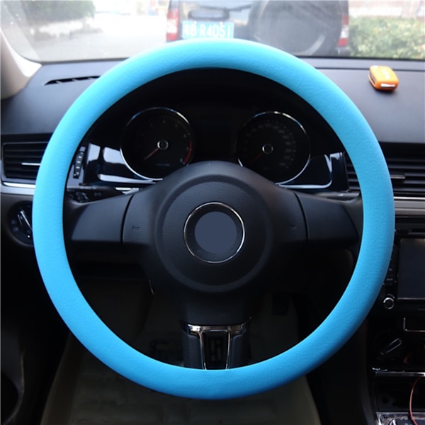(Ljusblå) Universal Silikon Solid Färg Anti-halk Bilratts cover Giftfri Praktisk Cover Light Blue