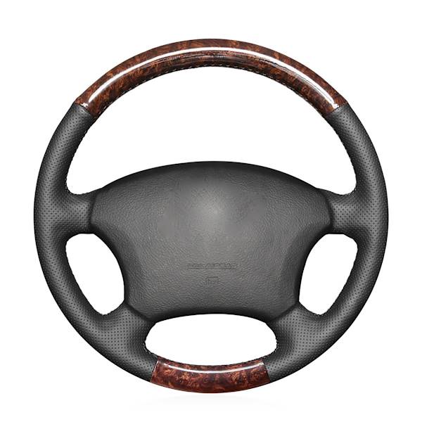 (Lägg till mahogny)Yuji-Hong svart läder case för bilar för Toyota Prado 2004-2006 Land Cruiser 2006 LC120 Carbon-fiver läder Add Mahogany