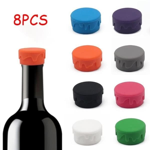 Vinflaskpropp, Silikonflaskpropp, Dryckeslock, Lufttät Champagnekork, För Öl, Cava, Whiskey
