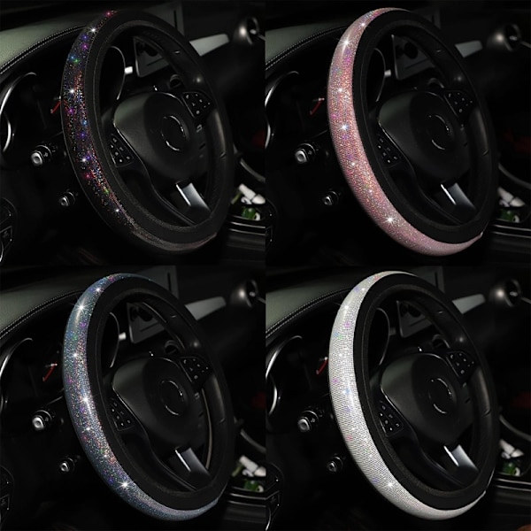(WT)37/38mm Universal Cover PU Läder Strass Diamantimitation Case Auto Interiör Inredning Bil Styling WT