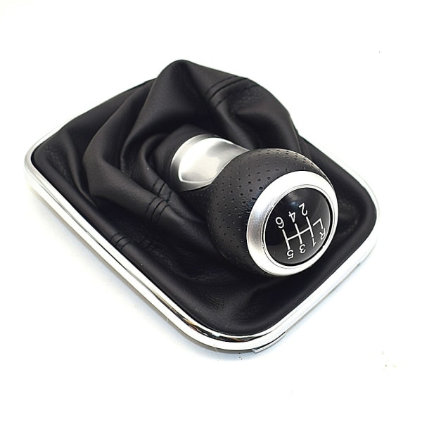 5/6-växlad 12 mm Växelspaksreglage Skifter damask Boot för Volkswagen VW Golf 4 IV MK4 GTI R32 Bora Jetta 1999-2004-6 Speed--Y 6 Speed--Y