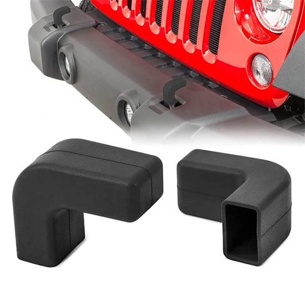 Cover för dragkrok för främre stötfångaren, skydd för Jeep Wrangler JK, JL, Gladiator JT, 2007-2023, svart, röd, blå Red