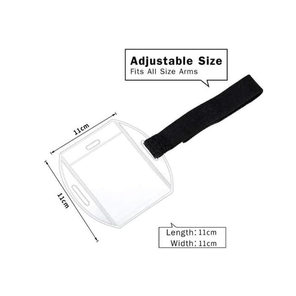 Pack ID-bricka Armband med tydlig stängning, Universalstorlek