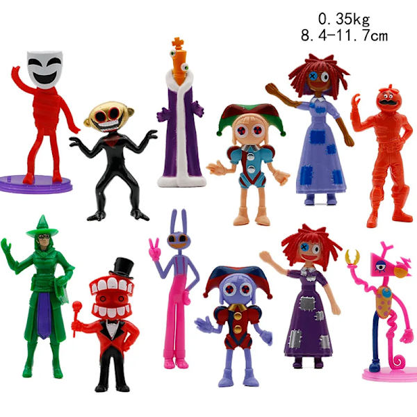 The Amazing Digital Circus Figur Set Pomni Jax Gangle Zooble Action Figurine Dolls Leksak PVC Kinger Caine Modell Barn Julpresent 6pcs set Q