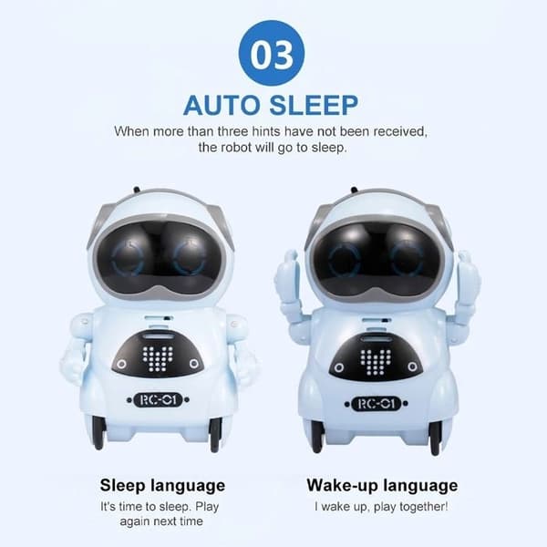 Mini Interaktiva RC Robotleksaker: Pratar, Sjunger, Dansar, Berättar Historier - Perfekt Present till Barn - Vit