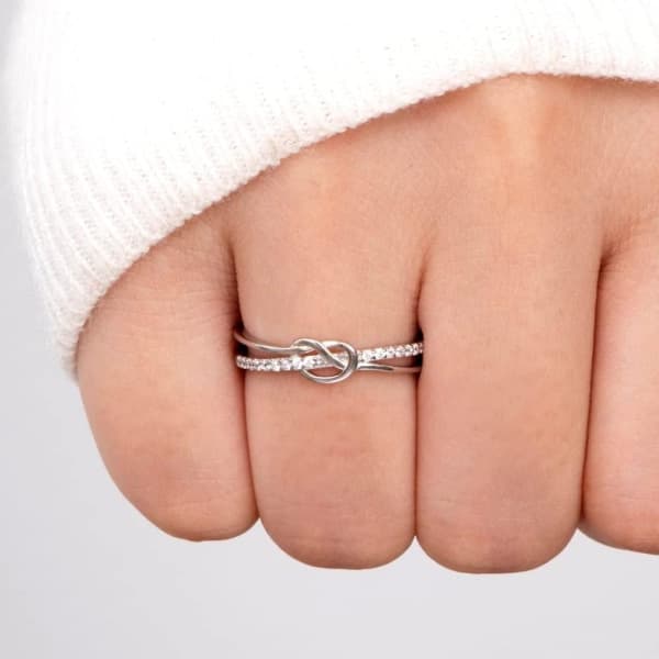 Sterling Sølv Forever Linked Ring for Morsdagsgaver