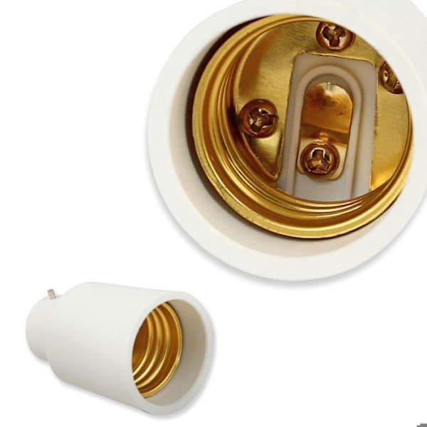 Kasse med FISHTEC B22 til E27 Sokkeladapter