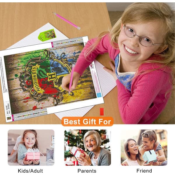 TG (30x40) Harry Potter DIY 5D Diamantmålning Komplett Borrkit, Diam