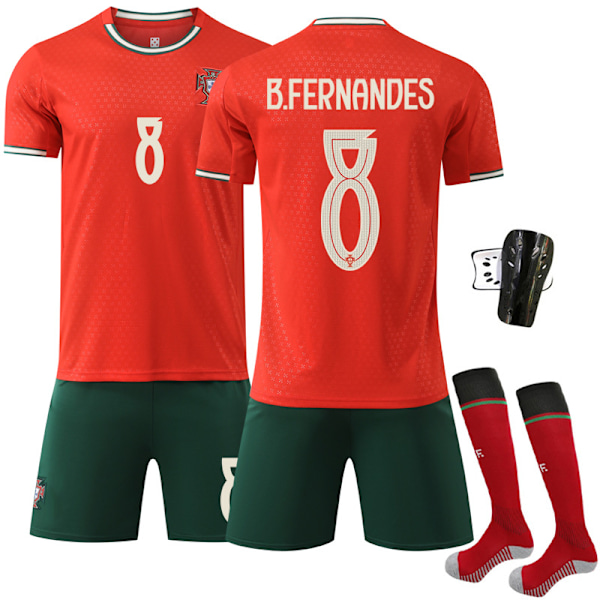 2026 Portugal Fotbollskit Hemmaträning Tröja Set Number 8 2XL