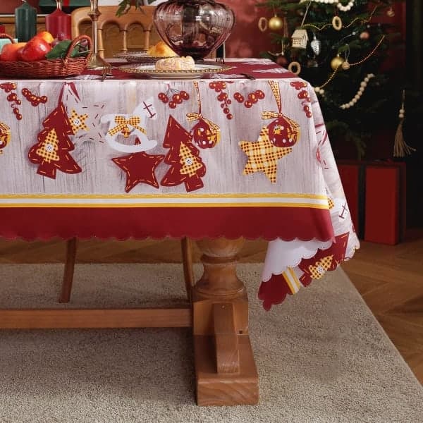Julbordsduk, 150 x 200 cm Dekorativ Rektangulär Julbordsduk