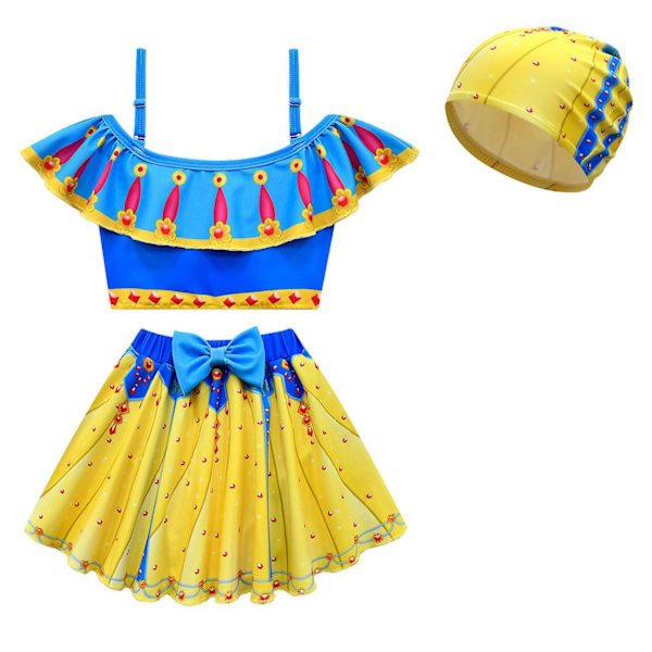 Snövit klänning för barn Baddräkt för flickor Bikinibaddräkt White Snow Swim Dress 100cm