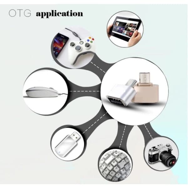 Ny Mini Micro USB 2.0 Adapter Guld til Tablets/Android
